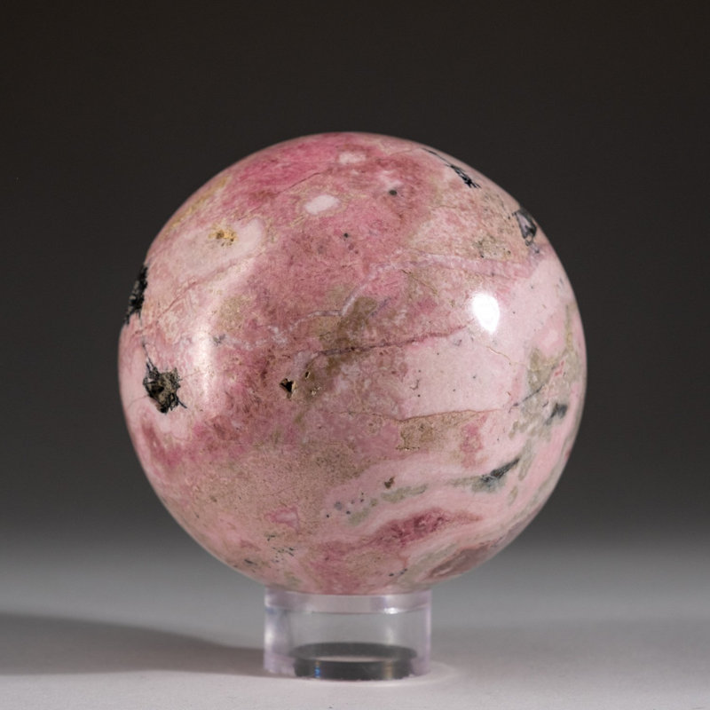 Polished Rhodonite Small Sphere from Peru