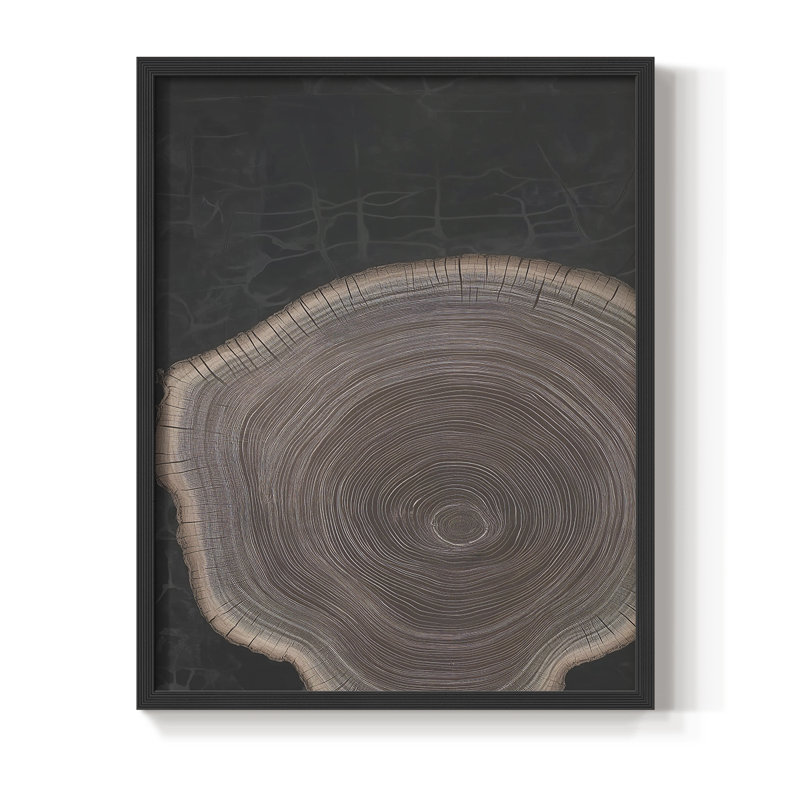 Abstrait, impression encadrée «CCxxxvii» - prêt à être accroché , H 10 po x l 8 po, Noir