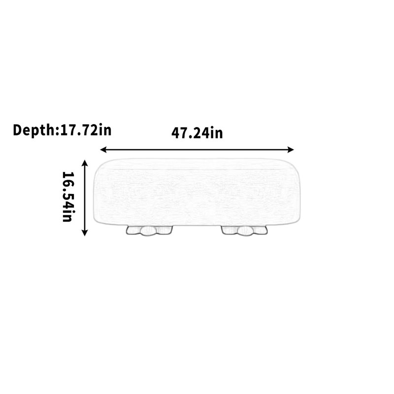 Banc créatif, canapé simple, vestiaire, vestiaire, H 16,54 po x l 47,24 po x P 17,72 po