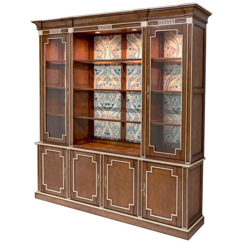 Armoire en porcelaine en bois massif Waltrip