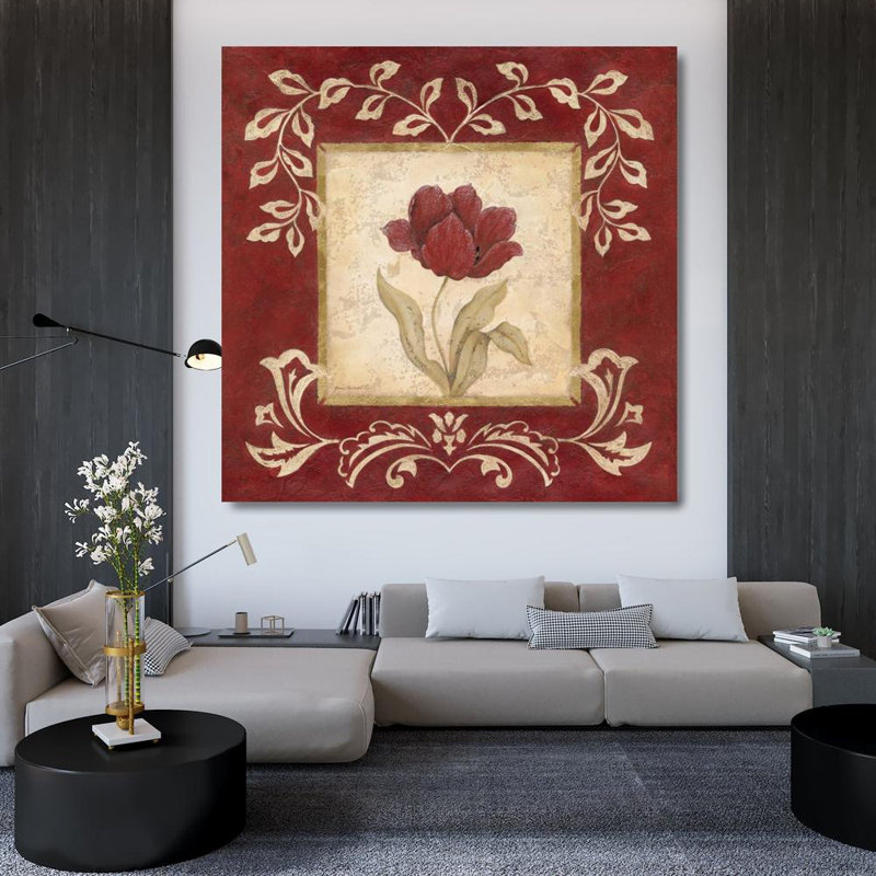Art sur toile tendue avec Lark Manor ™ Carroll, Jane, Scarlet Shine I, H 36 po x l 36 po