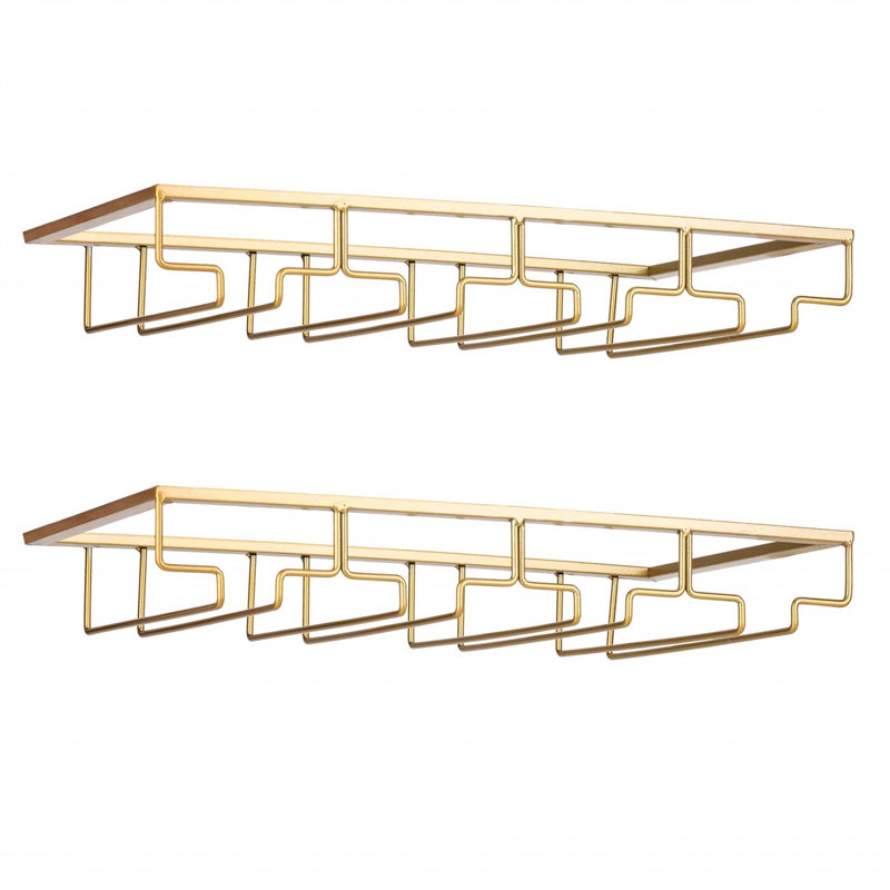 Caicedo Wine Glass Rack, Gold