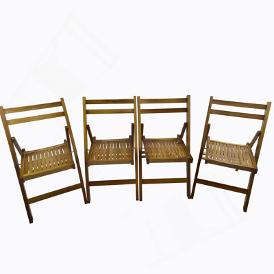 August Grove® Versatile Folding Solid Wood Special Event Chair Set For Various Occasions