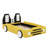 Twin Size Race Car-Shaped Platform Bed Frame For Boys Girls Kids Adults Toddler With Wheels-1542095429