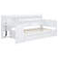 Lit de jour blanc simple avec 3 tiroirs, ports de bureau - Bois de pin pour chambre à coucher simple, pratique et robuste-1230038610-1230038620