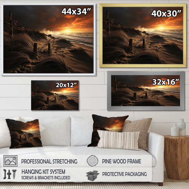 " Beach Photo Dune Dreams VI ", 24" H x 32" W x 1" D, Wrapped Canvas