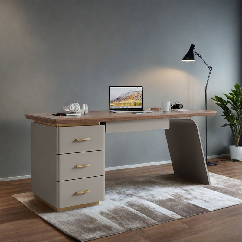 Bureau moderne en ardoise, H 29,5 po x l 63 po x P 27,6 po