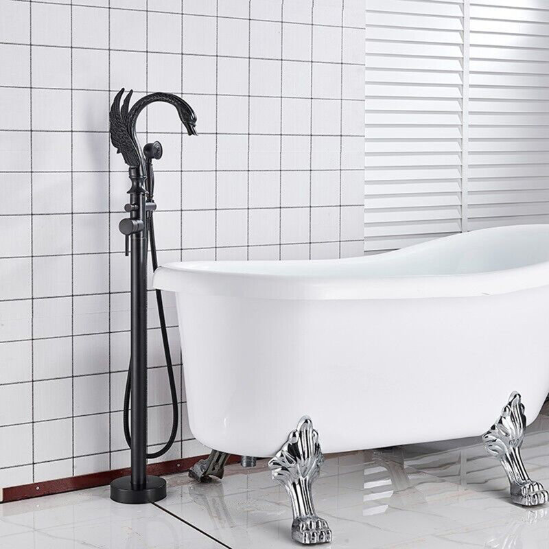 Maron Floor Waterfall Faucet Bath Filler with Diverter
