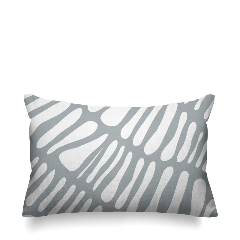 Housse de coussin rectangulaire pour l'extérieur Tribal, gris