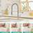 Kitchen Faucet With Purifier And Drinking Water Function - Pull Down Filter In Brushed Nickel Finish For Luxury Kitchens