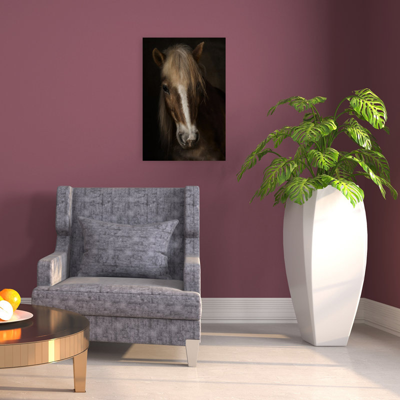 «Majestic Horse Portrait», art mural contemporain, 24" H x 16" W