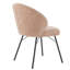 Chaise d'appoint de salle à manger rembourrée en chenille moderne avec dossier en coquillage et accoudoirs sans accoudoirs avec pieds en métal noir pour la cuisine et la chambre à coucher-62841950