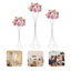 3 pots de fleurs de mariage modernes en forme de sablier-107731970