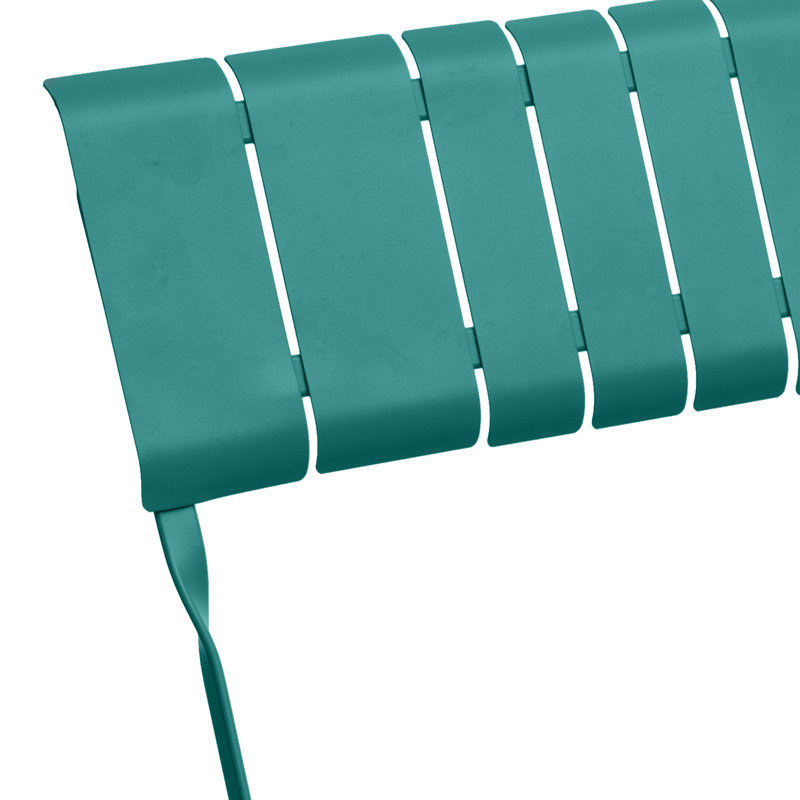 Nidavellir Metal Outdoor Bench, Blue