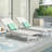 Outdoor Chaise Lounge Pair In White Color - Mesh, Aluminum Material, Hand-Crafted Details, Assembly Needed Chairs Frame, Nylon Handmade (2