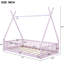 Lit simple en bois avec clôture rose - pin massif pour lit Splendor, pièce-1695169390