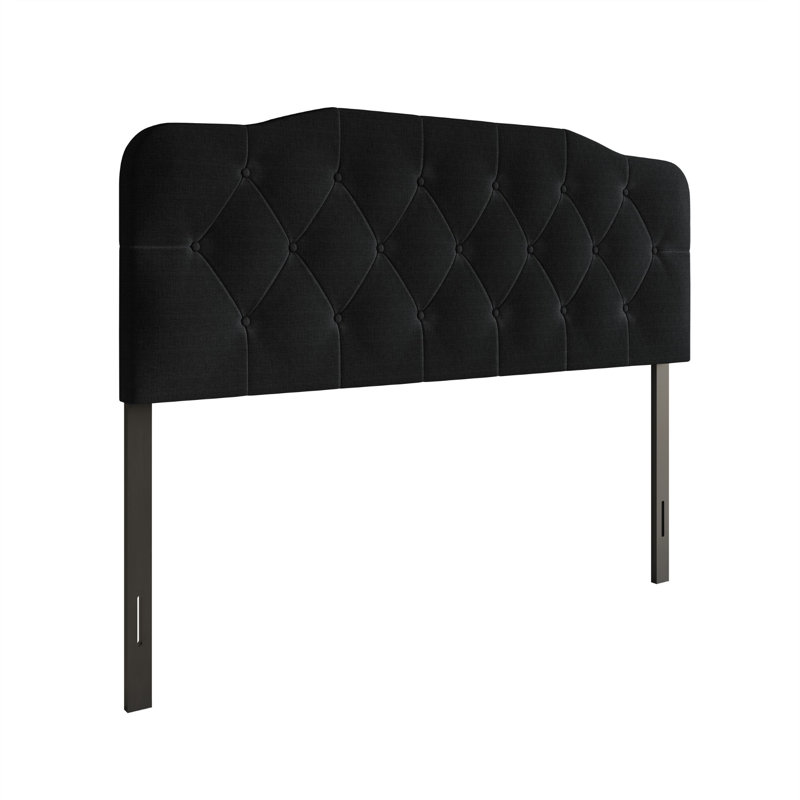 Arela Upholstered Headboard, Black, Queen