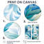 «Oceanic Mirage Tropical» - art mural bleu tropical-432982468-432982467-432982493