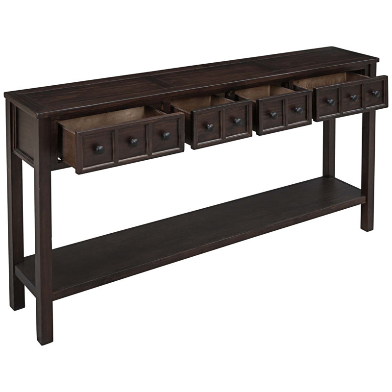 60'' Console Table, Dark Brown