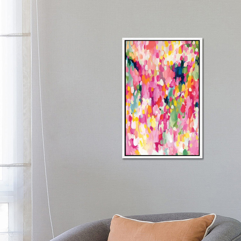The Way You Make Me Feel by Amira Rahim - Painting on Canvas, 66.04 cm H x 45.72 cm W, White Framed