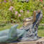 Statue de jardin soleil en magnésium sirène