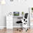 47" Modern Home Office Computer Desk Bookcase Combo Writing Table Workstation with 3 Drawer