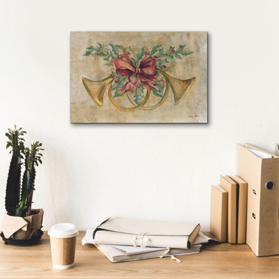 Art mural sur toile Red Holiday Barrel par Cheri Blum
