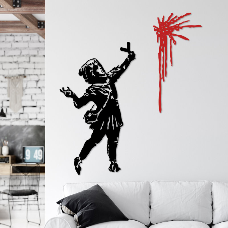 Stylish Decorative Metal Wall Accessory, Black Finish, 18.9 x 24.4 inches | 100% Metal Construction, Thickness: 0.06 inches | Easy Wall Mount Design, Perfect for Home Decor, Living Room & Office Spaces