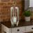 Brie Candle Holder Lantern, Silver Metal Frame, Glass Shade-104469463