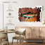 Fresque de la truite rouge sur fond blanc-107670734