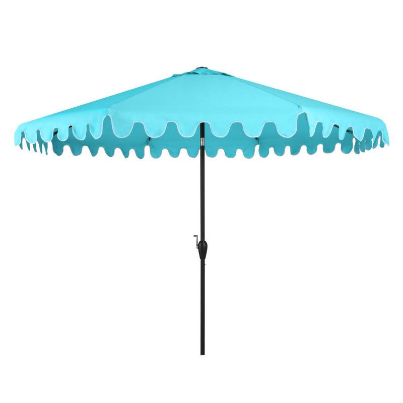 Parasol de marché Dalijah, Noir, Bleu, H 96 po x l 108 po x P 108 po