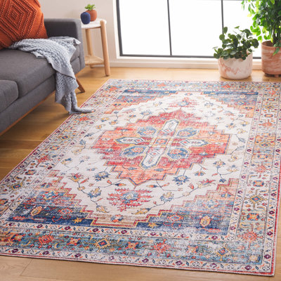 Tapis Arizona couleur rouille / beige