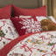 Coussin décoratif de Noël brodé de flocons de neige, Greenland Home Fashions, 45 x 45 cm, rouge