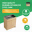 Ensemble de meuble-lavabo simple 28 po avec lavabo en acier inoxydable, meuble-lavabo sur pied avec 2 portes à fermeture douce et 1 tablette