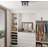 Black Flush Mount Ceiling Light Seeded Round Glass Shade