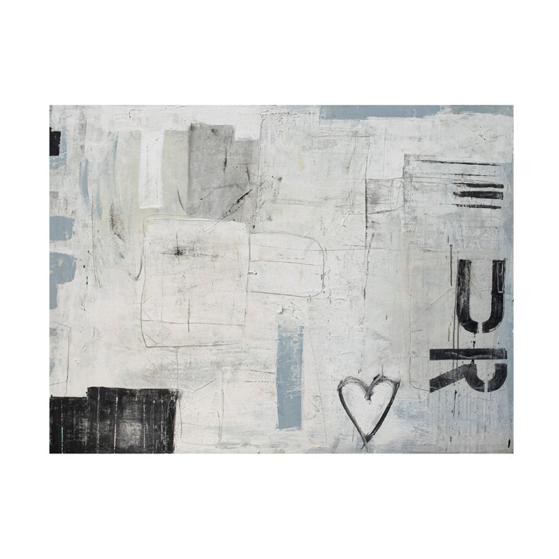 Wrapped Canvas Wall Art - Erin Ashley  'U R Love' Wall Art for Living Room, Bedroom, or Office Décor  - 14x19