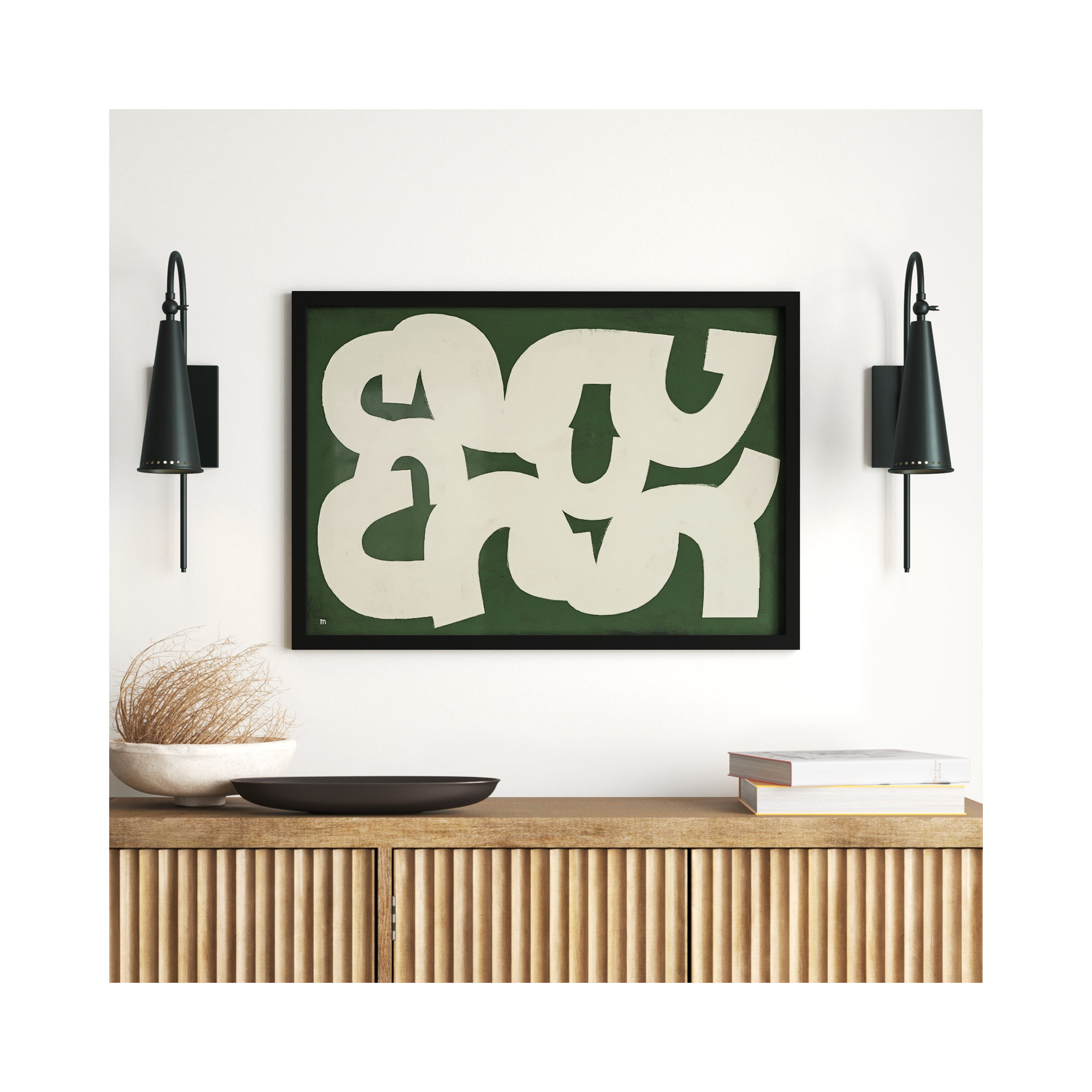 Rhythm by StudioM, Black Framed, 26.5" H x 38" W