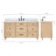 ARIEL Monroe 48 Single Sink Bathroom Vanity with Carrara Quartz Top-1387025133-1387025132-1351750970