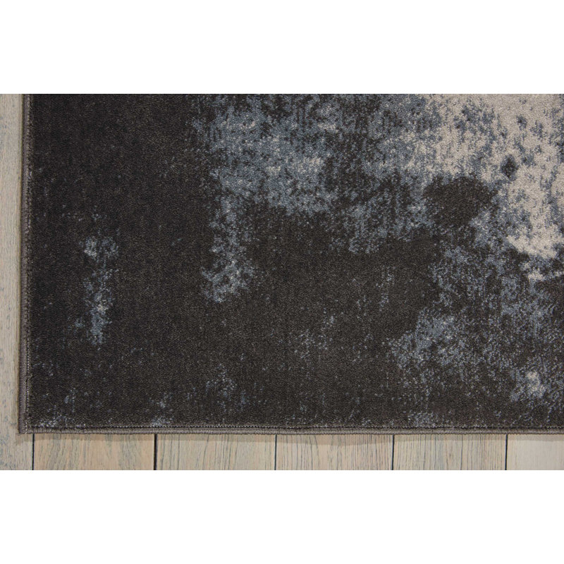 Tapis ivoire / gris à motif abstrait Greater Taree, Rectangle 7 pi 10 po x 10 pi 6 po