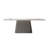 Cherline Modern Rectangular Dining Table with Marble Top & Textured Geometric Pedestal Base