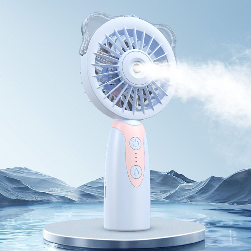 Petit refroidisseur d'air extérieur à main avec petit ventilateur, Blue