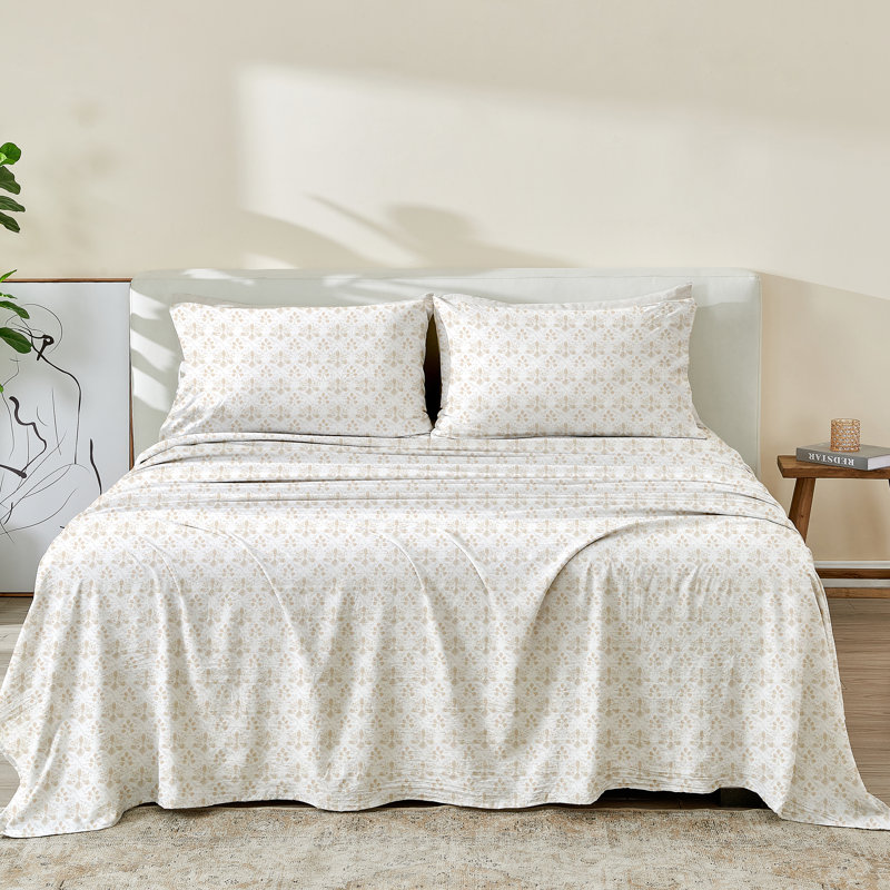 Ensemble de draps pré-lavés en microfibre - Collection Leiea, Ensemble de draps pour lit simple avec deux taies 