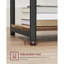 Petite table de bout, grande table de chevet pour le salon, la chambre à coucher, le bureau, la salle de bain, brun rustique et noir classique ULET273B01
