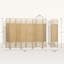Freestanding 8 Panel Privacy Screen, Room Divider With Elevated Feet For Airflow And A Natural Woven - Look Hand Pattern Space Saving Folding
