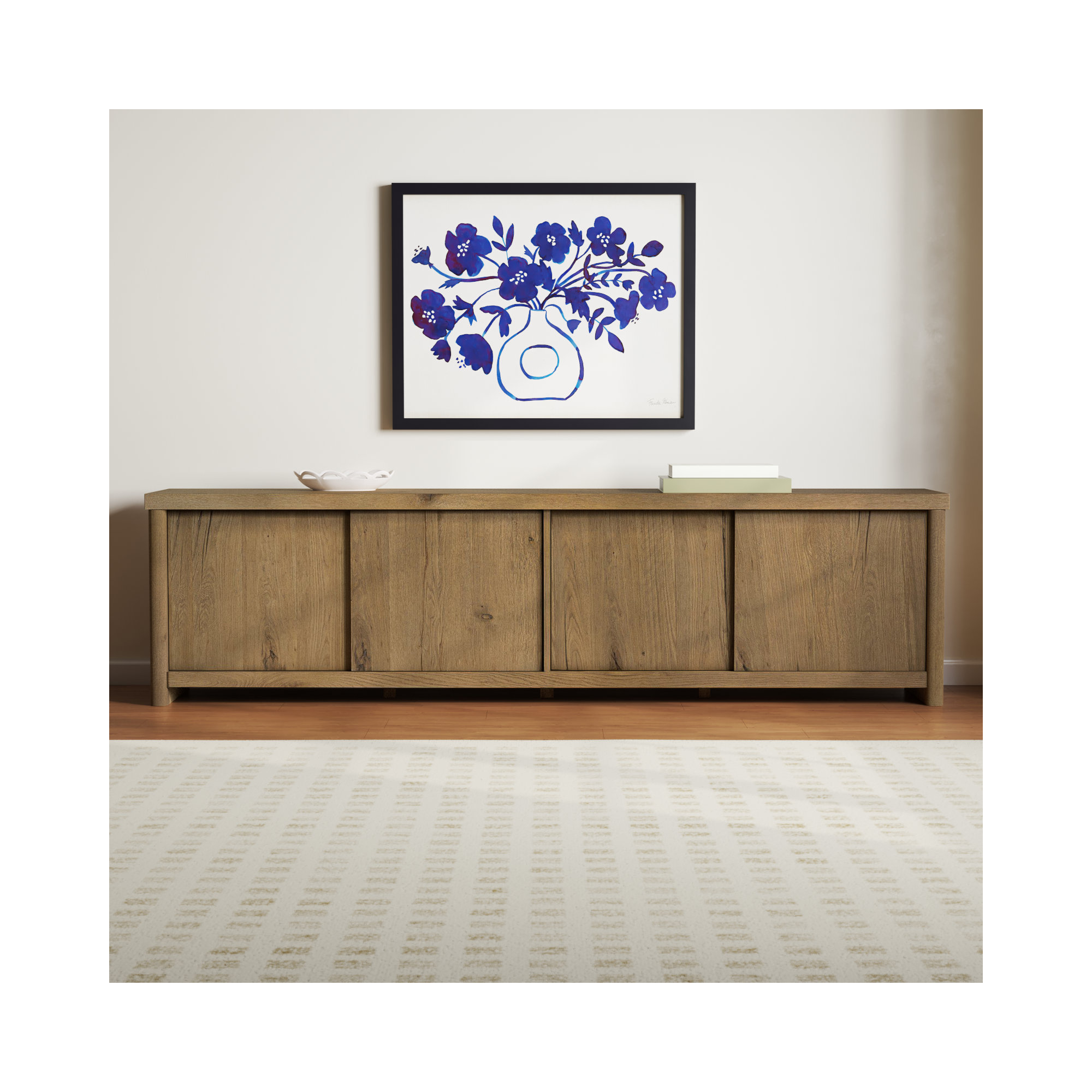 Storybook 94'' Media Console, Light Brown