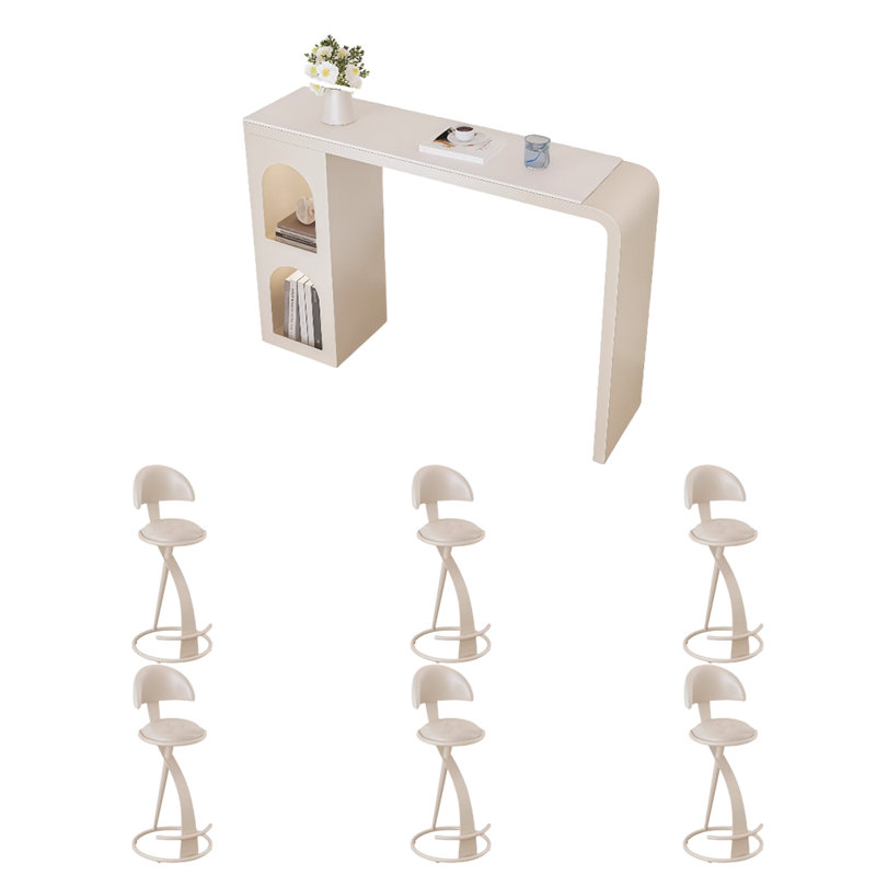 Hecker, Crème, crème, H 41,3 po x L 70,8 po x l 15,7 po, Blanc