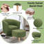 Fauteuil demi-tonneau pivotant avec repose-pieds Sharolynn-340204153