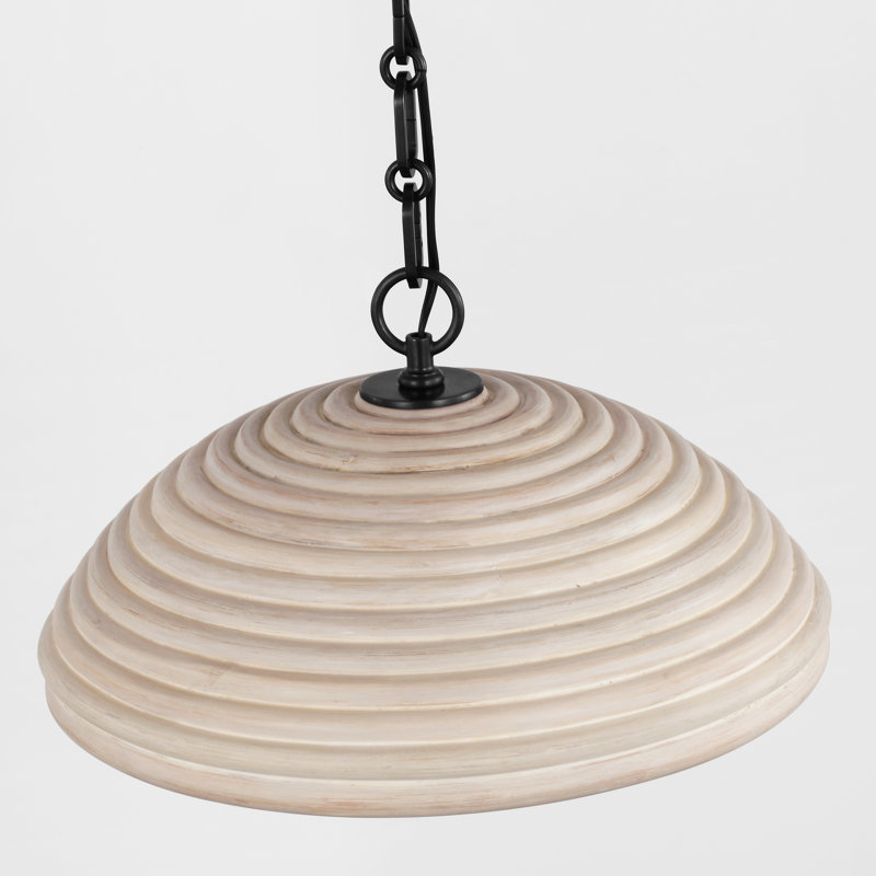 Emerson 1 - Light Pendant by Suzanne Kasler, 8.5" H x 15.75" W x 15.75" D, 20 cm H x 30 cm W, Ash