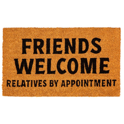 Jaehne "Friends Welcome" Outdoor Coir Mat