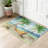 Clear Tropical Landscape Coconut Palms Beach Ocean Bright Sunny Summer Day Machine Washable Indoor Area Rug-129431428